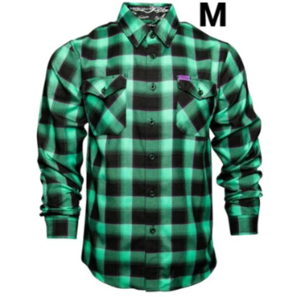 DIXXON Flannel x CALEB FRANCIS "GRIZZLY PUNCHER" Collab Flannel Shirt- Men's M - Picture 1 of 11